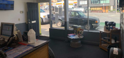 Inside waiting room at All Tire in San Francisco